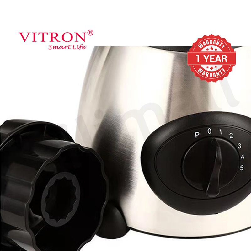 Vitron 1.5L Multifunctional 2 In 1 Blender VB-Y66 Powerful 4 Speed Motor Countertop Blender with Grinding Machine and Coffee Mill Fruit Juicer with 5 Cupjar and Super Sharp Stainless Steel Blades