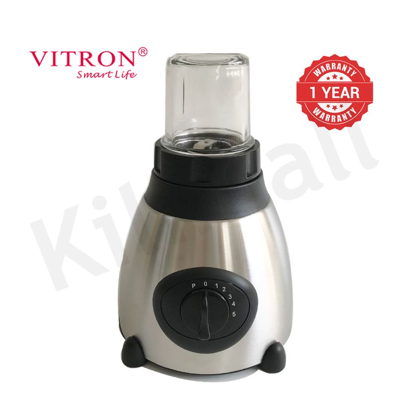 Vitron 1.5L Multifunctional 2 In 1 Blender VB-Y66 Powerful 4 Speed Motor Countertop Blender with Grinding Machine and Coffee Mill Fruit Juicer with 5 Cupjar and Super Sharp Stainless Steel Blades