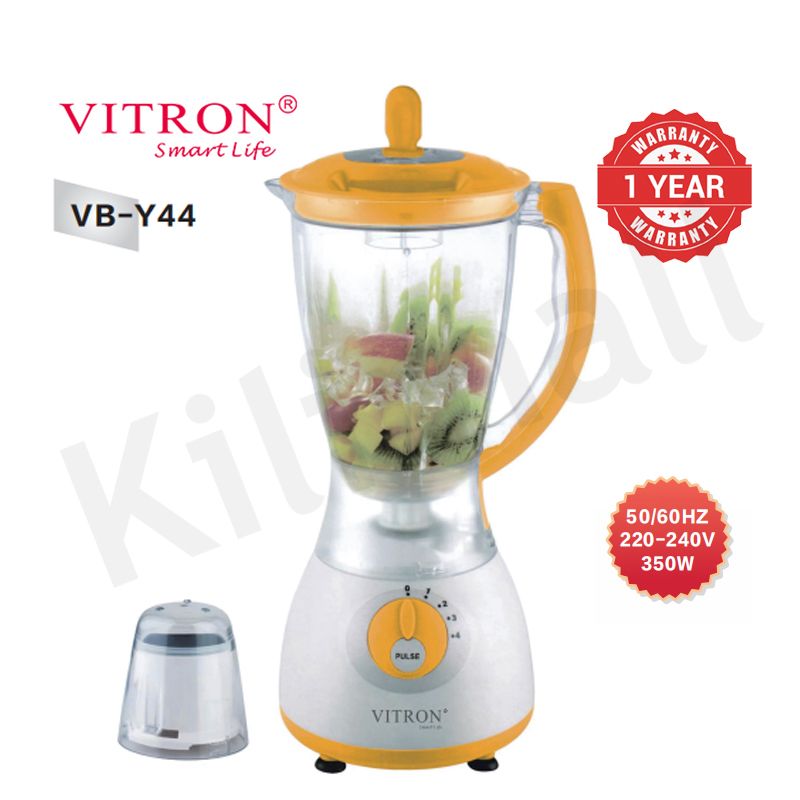 Vitron 1.5L 2 In 1 Countertop Blender with Grinding Machine and Coffee Mill Fruit Juicer with Powerful 4 Speed Motor VB-Y44