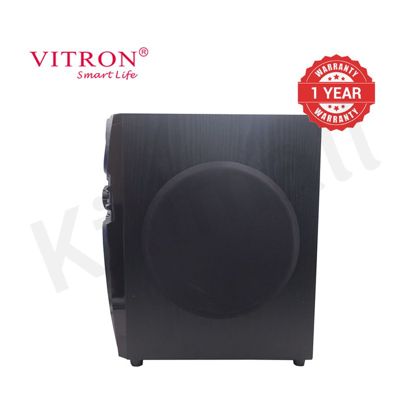 Vitron 3.1CH X-Bass Speaker System AC/DC Subwoofer Bluetooth Woofer Home Theatre System with Remote Control 10000W MP3 Player FM USB SD V838H [3 Speakers in Total]
