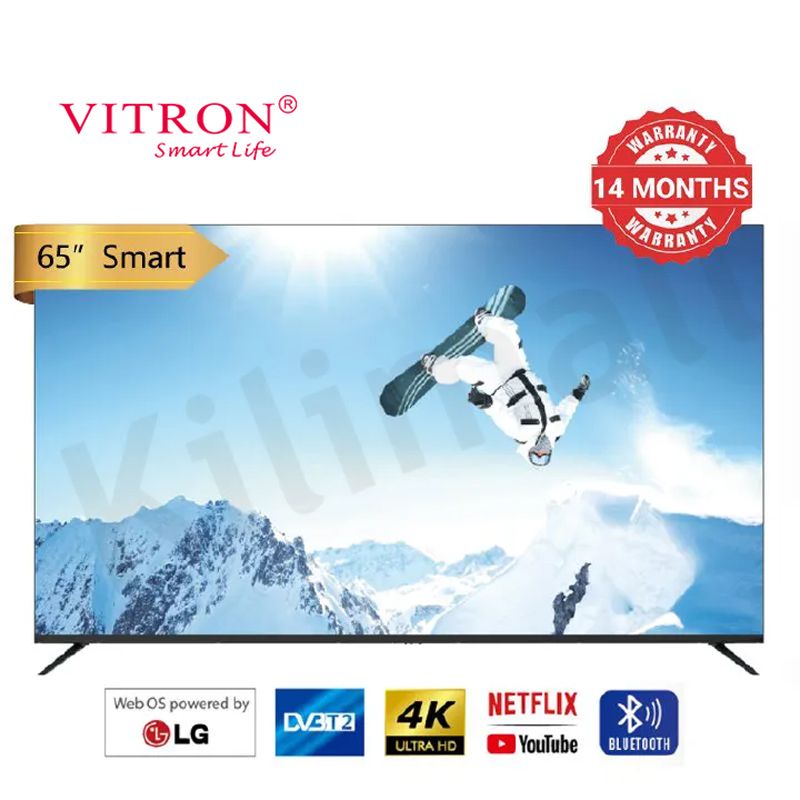 Vitron 65 Inch Smart TV 4K UHD TV HTC6588USWO WebOS LED TV Bluetooth Frameless Television 2G+8G