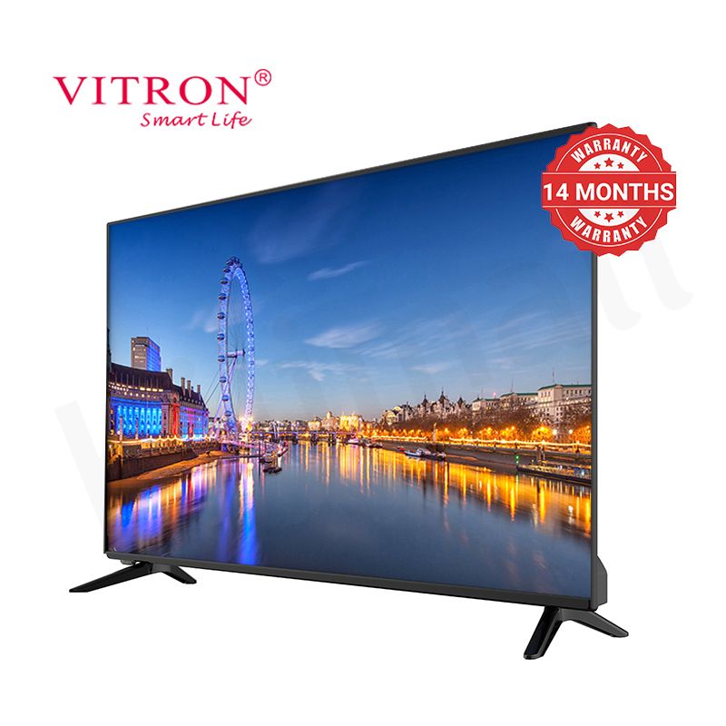 Vitron 40 Inch Smart TV HTC4068S Android 11 Smart LED HD Television Youtube Netflix AC Input USB HDMI Multifunctional Frameless TV DVB-T2 1G+8G