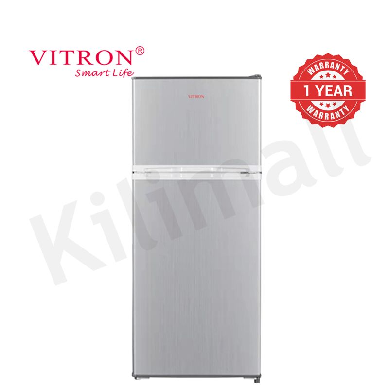 Vitron 125L Double Doors Refrigerator VDR128DS Enerygy Saving Fridge and Freezer with 2L Bottle Rack