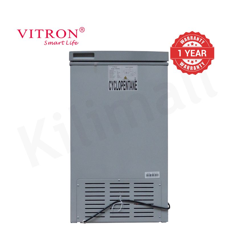 Vitron 97L Chest Freezer VDF99SG Single Flip-Up Lid Defrost Drain Freezer Energy Saving Freezer Refrigerator Fast Cooling