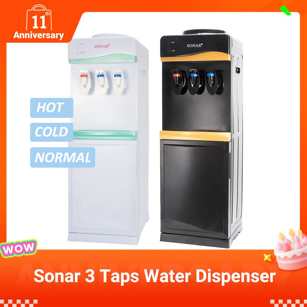 Sonar Top Loading Hot & Cold & Normal Water Dispenser Freestanding Water Cooler with Push Tap SR-A7C/SR-B7C