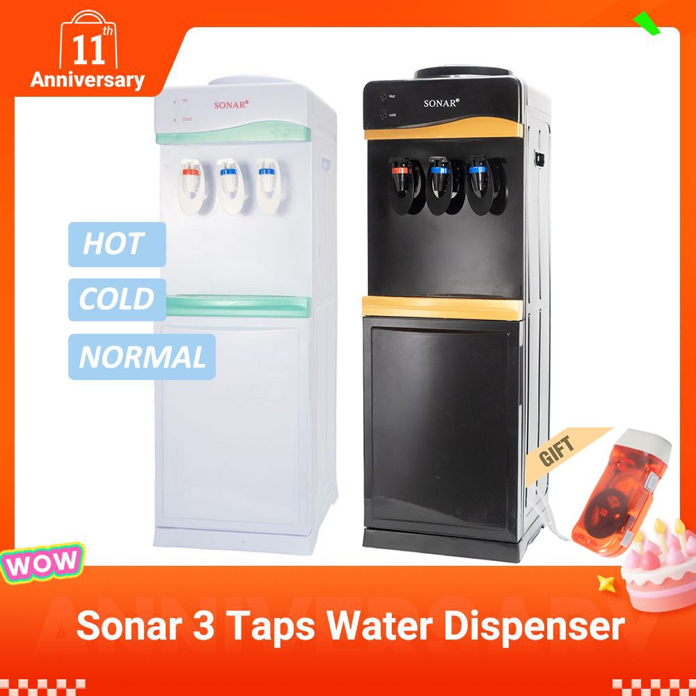 Sonar Top Loading Hot & Cold & Normal Water Dispenser Freestanding Water Cooler with Push Tap SR-A7C/SR-B7C