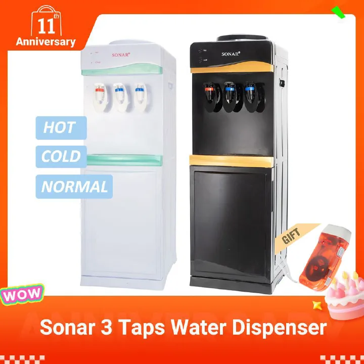 Sonar Top Loading Hot & Cold & Normal Water Dispenser Freestanding Water Cooler with Push Tap SR-A7C/SR-B7C