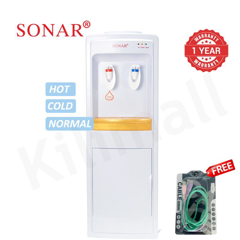 【Exclusive】Sonar Top Loading Hot & Cold & Normal Water Dispenser Freestanding Water Cooler SR-A5C White