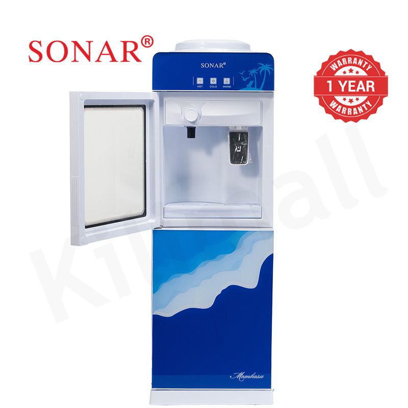【Exclusive Offer】Sonar Top Loading Hot&Cold&Warm Water Dispenser Freestanding Water Cooler with Push & Knobs Cup Taps Glass Body Design Water Machine Perfect for Home and Office SR-G5C (New Version)