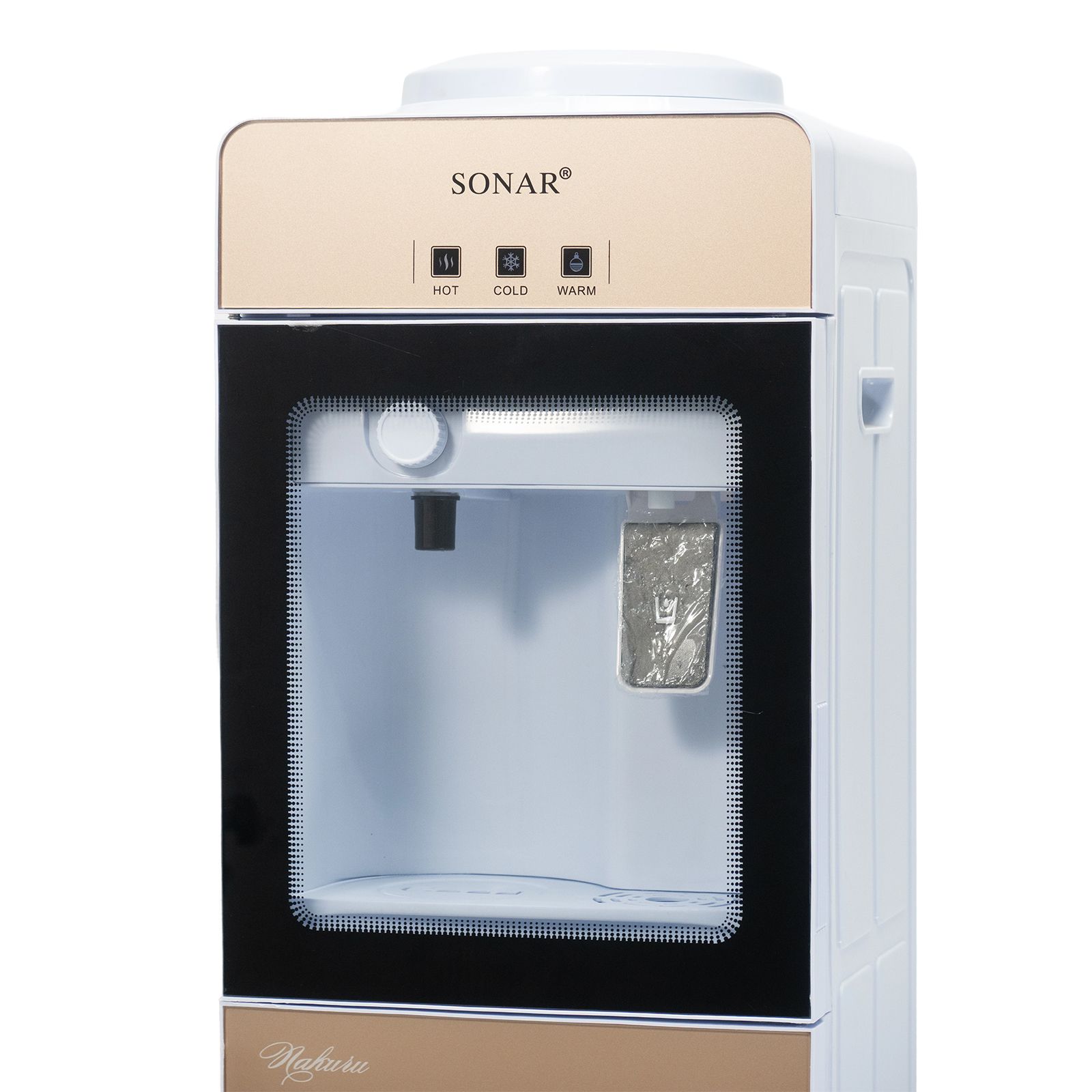 【Exclusive Offer】Sonar Top Loading Hot&Cold&Warm Water Dispenser Freestanding Water Cooler with Push & Knobs Cup Taps Glass Body Design Water Machine Perfect for Home and Office SR-G5C (New Version)