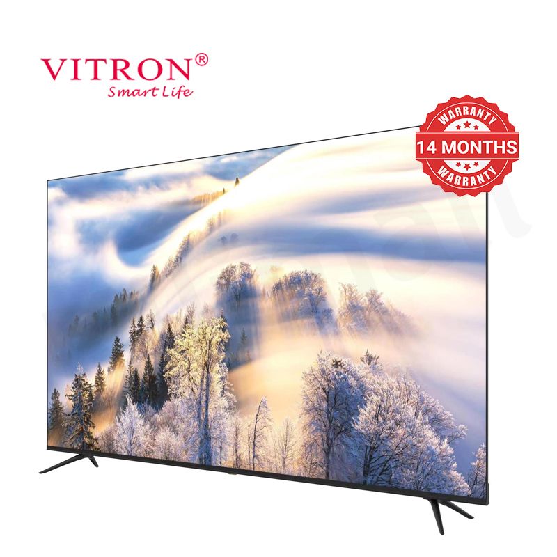 Vitron 75 inch Smart TV 4K UHD TV WebOS LED TV Bluetooth Frameless Television 2G+8G DVB-T2 HTC 7588USWO
