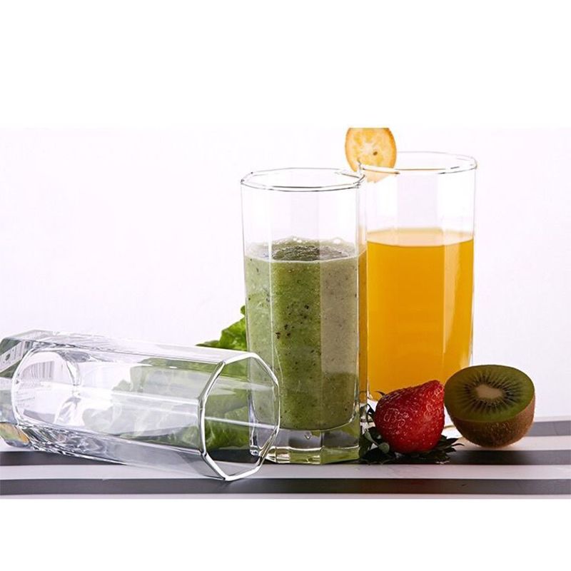 6pcs 220ML High Quality Milk Juicer Tea Glass Cups Set Y5302-1 (130021471)