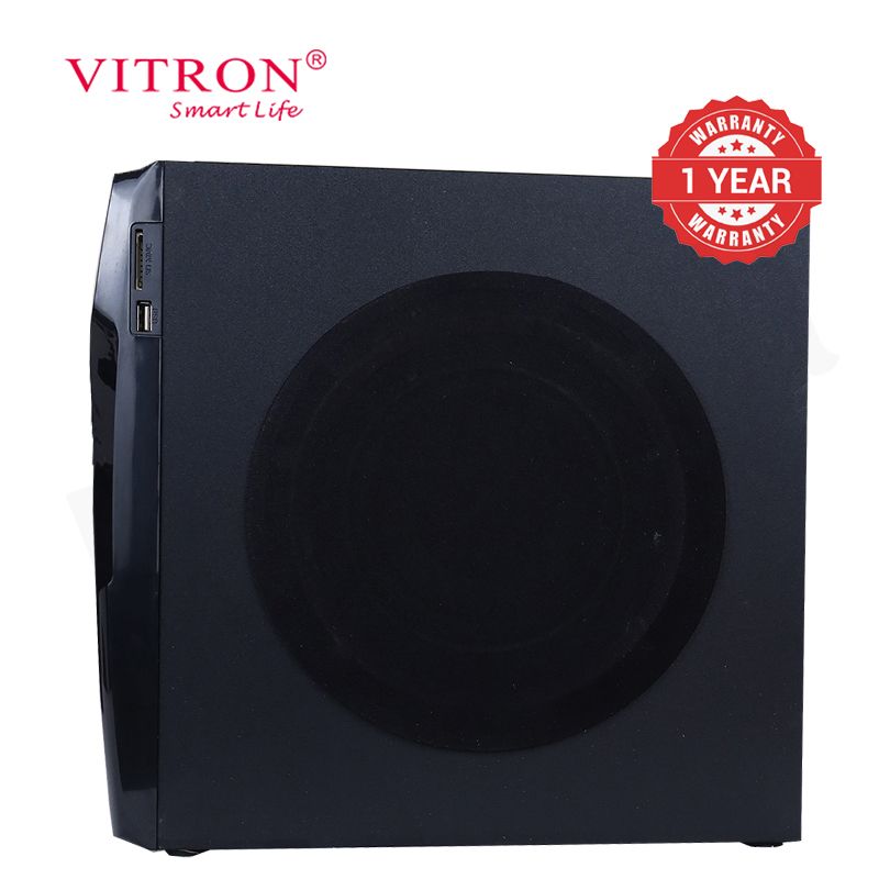Vitron 2.1 CH X-Bass Multimedia Speaker System 12000W PMPO Subwoofer AC/DC Home Theatre System with Remote Control Bluetooth Woofer BT/USB/FM V5204