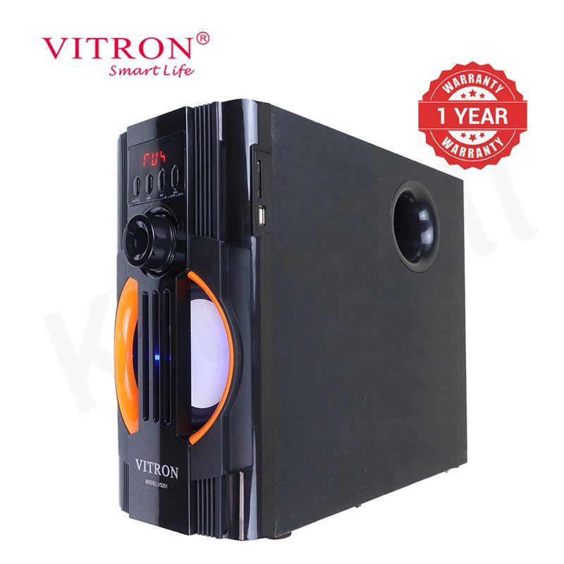 Vitron 2.1CH X-Bass Multimedia AC/DC Subwoofer Home Theater System with Remote Control Speaker System BT/USB/MP3 Bluetooth Woofer Home Audio System 10000W PMPO V5201