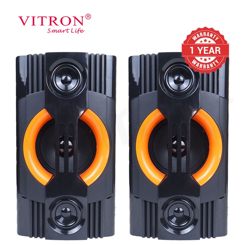 Vitron 2.1CH X-Bass Multimedia AC/DC Subwoofer Home Theater System with Remote Control Speaker System BT/USB/MP3 Bluetooth Woofer Home Audio System 10000W PMPO V5201