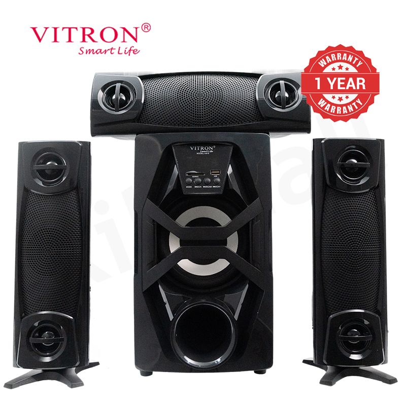 Vitron 3.1CH X-Bass Home Theatre System AC/DC Bluetooth Woofer Speaker System Subwoofer Home Audilo System USB SD MP3 FM Radio 10000W V610