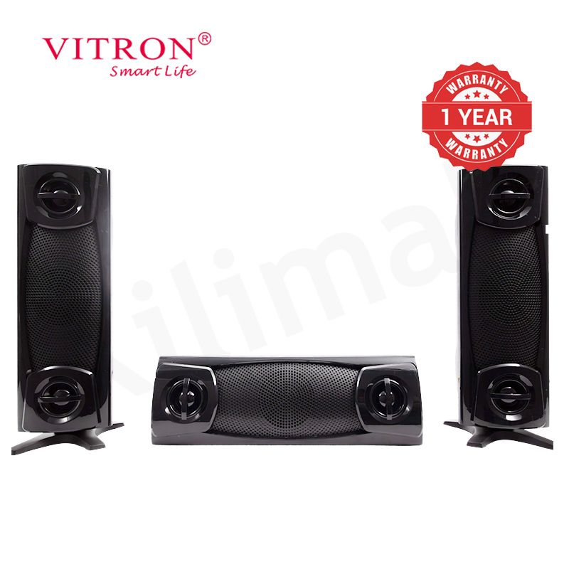 Vitron 3.1CH X-Bass Home Theatre System AC/DC Bluetooth Woofer Speaker System Subwoofer Home Audio System USB SD MP3 FM Radio 10000W V611