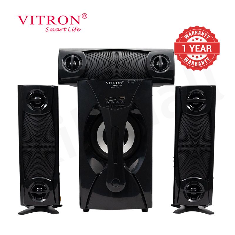 Vitron 3.1CH X-Bass Home Theatre System AC/DC Bluetooth Woofer Speaker System Subwoofer Home Audio System USB SD MP3 FM Radio 10000W V612