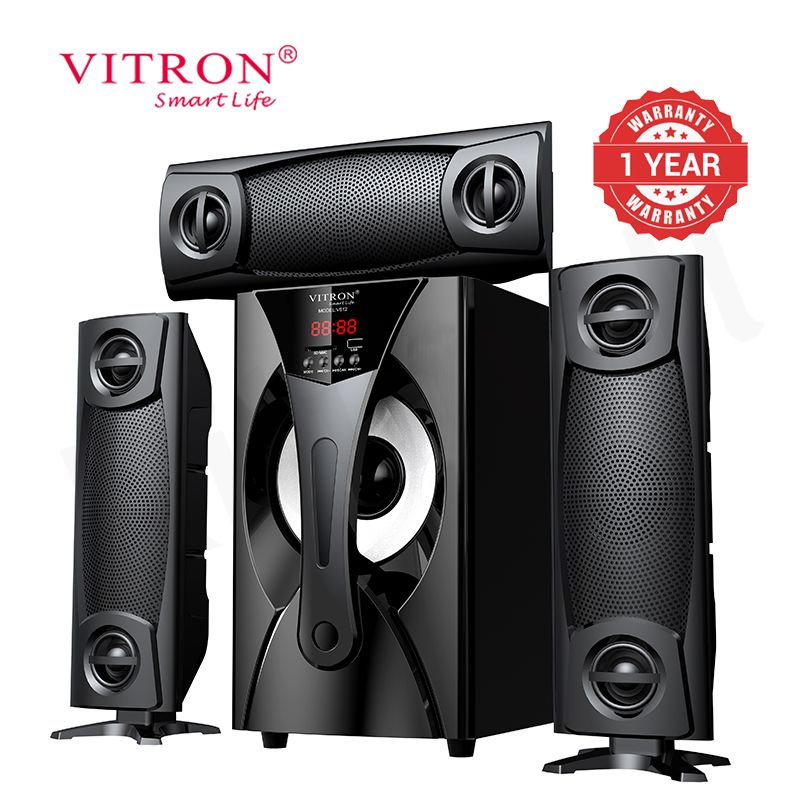 Vitron 3.1CH X-Bass Home Theatre System AC/DC Bluetooth Woofer Speaker System Subwoofer Home Audio System USB SD MP3 FM Radio 10000W V612