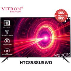 Vitron 85 inch Smart TV 4K UHD TV WebOS LED TV Bluetooth Frameless Television 2G+8G DVB-T2 HTC 8588USWO