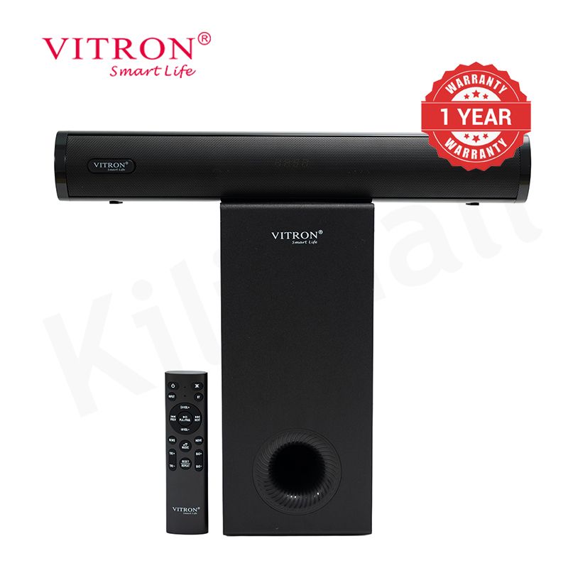 Vitron 6000W 2.1CH V54SB Wired Soundbar System with AUX USB Bluetooth Speaker System Home Audio Rich Bass