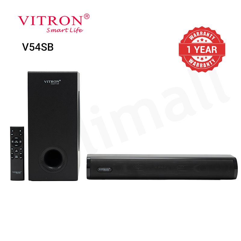 Vitron 6000W 2.1CH V54SB Wired Soundbar System with AUX USB Bluetooth Speaker System Home Audio Rich Bass