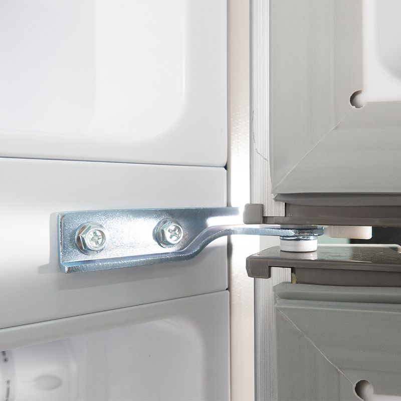 Vitron 125L Double Doors Refrigerator VDR128DS Adjustable Thermostat Enerygy Saving Fridge and Freezer with 2L Bottle Rack for Kitchen Living Room Apartment