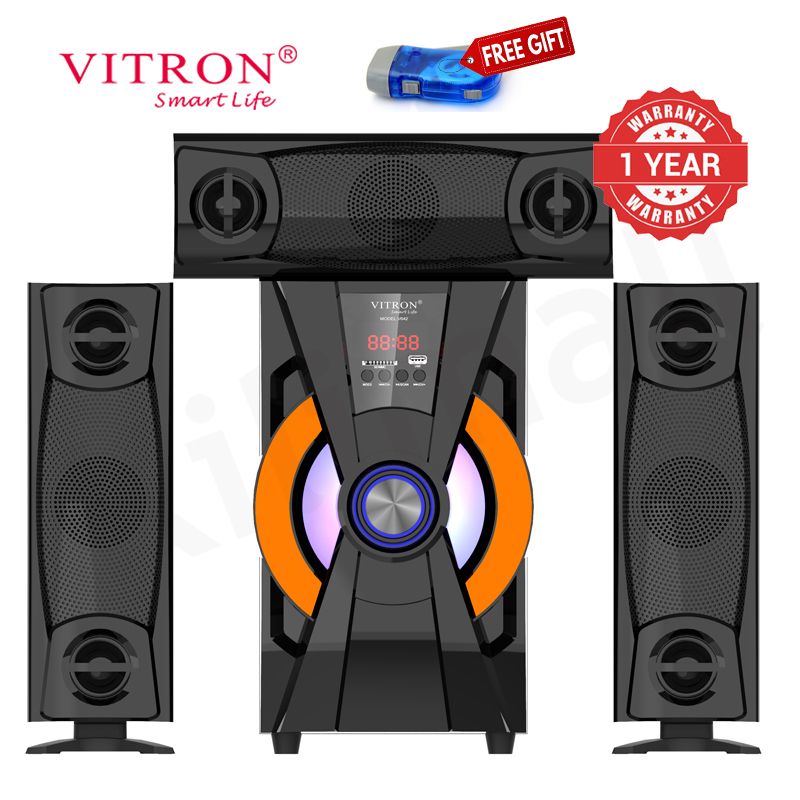 Vitron 3.1CH V642 X-Bass Home Theatre System with Remote Control Bluetooth Woofer Speaker System Subwoofer Home Audilo System USB SD MP3 FM Radio 10000W