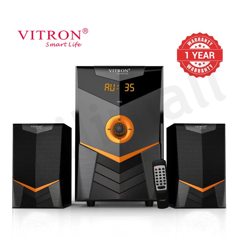 Vitron 2.1CH Multimedia Bluetooth Woofer Home Audio System Speaker System AC/DC Subwoofer 5000W with Remote Control V403