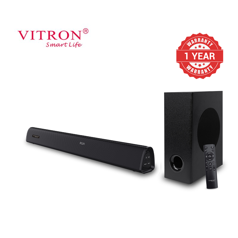 Vitron 6000W 2.1CH V51SB Wired Soundbar System with AUX USB Bluetooth Speaker System Home Audio Rich Bass