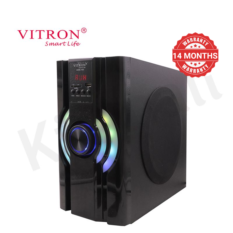 Vitron 2.1CH Speaker System Multifunctional Woofer V520 Subwoofer with USB SD FM Bluetooth LED Display Remote Control AC/DC 8000W