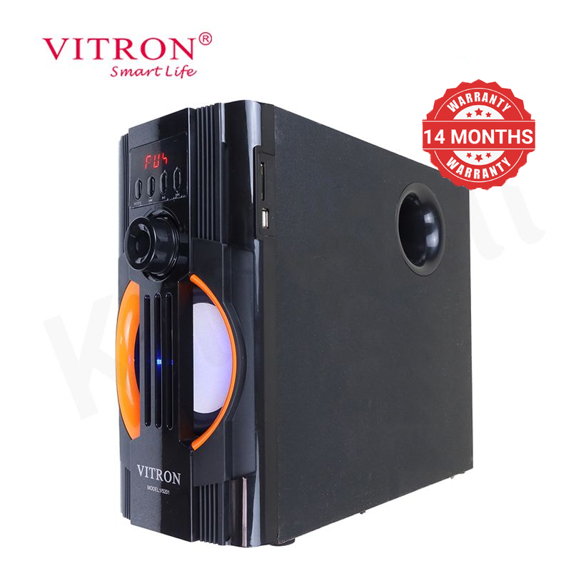 Vitron 2.1CH X-Bass Multimedia AC/DC Subwoofer Home Theater System with Remote Control Speaker System BT/USB/MP3 Bluetooth Woofer Home Audio System 10000W PMPO V5201
