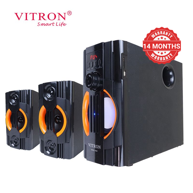 Vitron 2.1CH X-Bass Multimedia AC/DC Subwoofer Home Theater System with Remote Control Speaker System BT/USB/MP3 Bluetooth Woofer Home Audio System 10000W PMPO V5201
