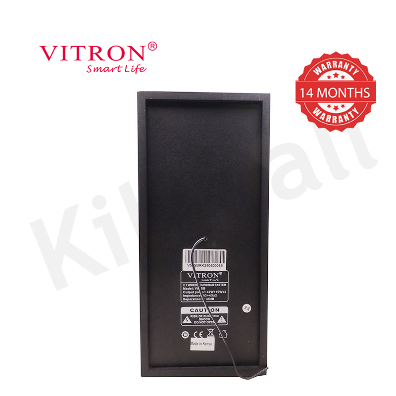 Vitron 6000W 2.1CH Woofer Speaker System Wired Soundbar System Home Audio with AUX USB Bluetooth Rich Bass V51SB