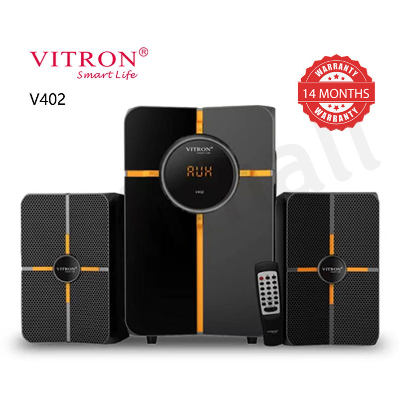 Vitron 2.1CH Multimedia Bluetooth Woofer Home Audio System Speaker System AC/DC Subwoofer 5000W with Remote Control V402