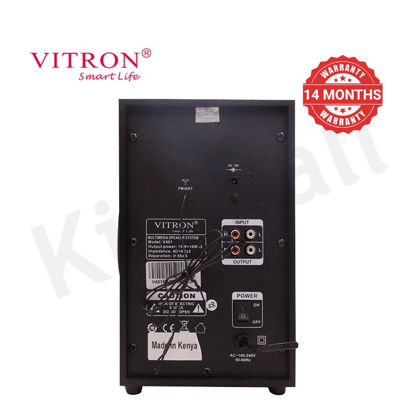 Vitron 2.1CH Multimedia Bluetooth Woofer Home Audio System Speaker System AC/DC Subwoofer 5000W with Remote Control V401