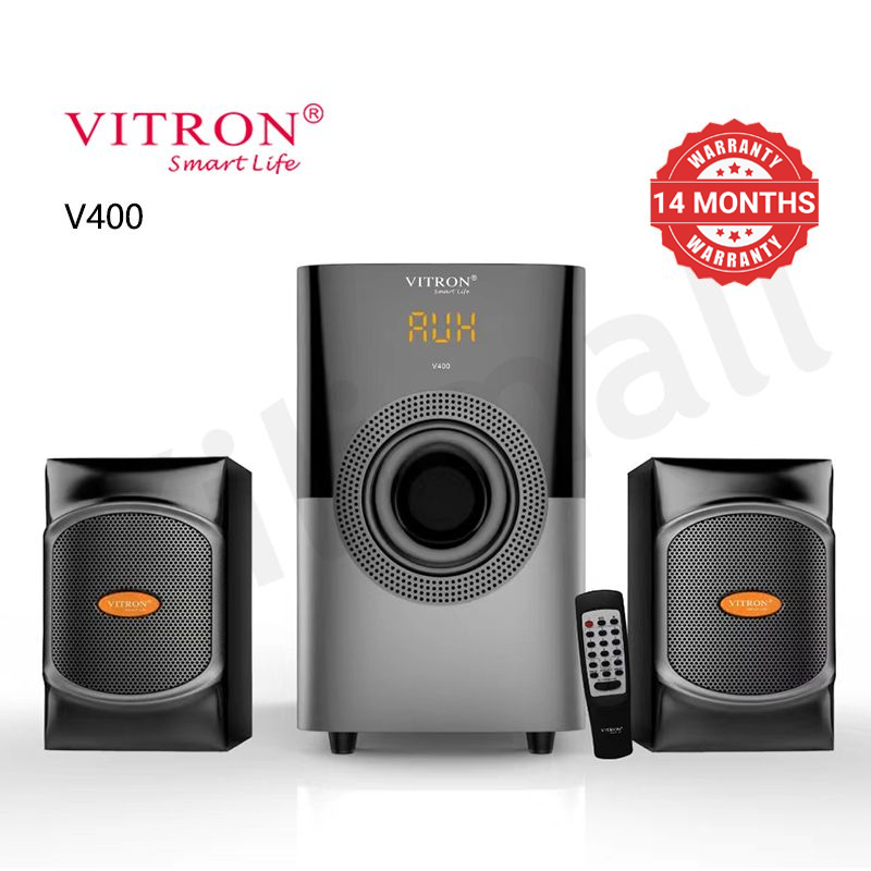 Vitron 2.1CH Multimedia Bluetooth Woofer Home Audio System Speaker System AC/DC Subwoofer 5000W with Remote Control V400