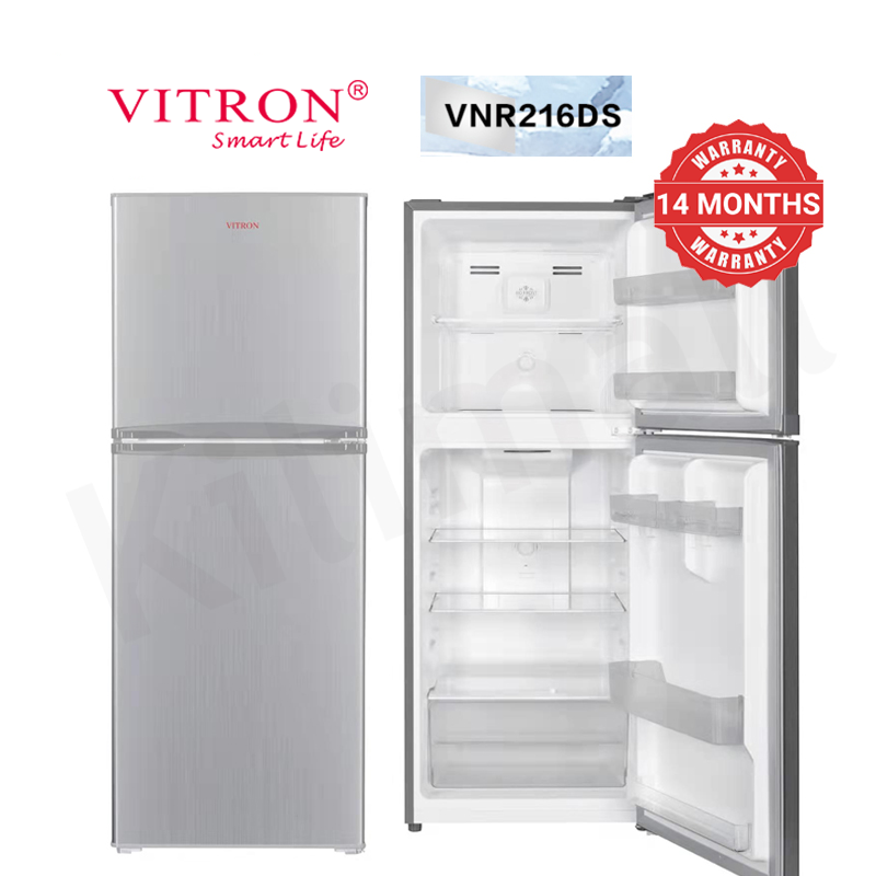 Vitron 198L No Frost Double Doors Fridge Energy Saving Freezer Household Applicances Refrigerator with LED Light VNR216DS