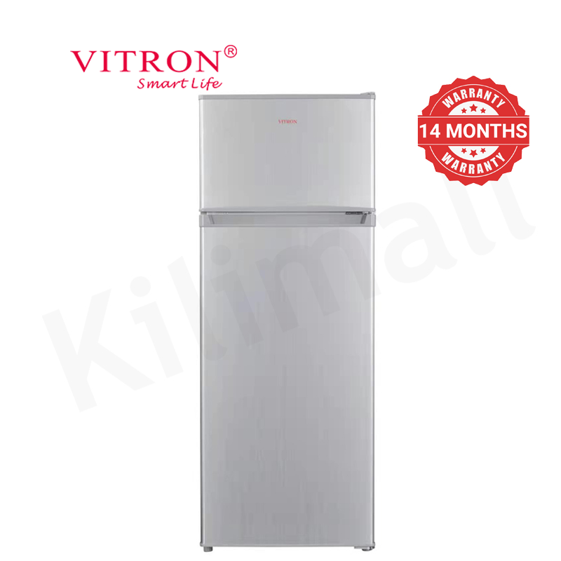 【Clearance Sale】Vitron 206L Double Doors Fridge VDR208DS Energy Saving Freezer Household Applicances Refrigerator with LED Light