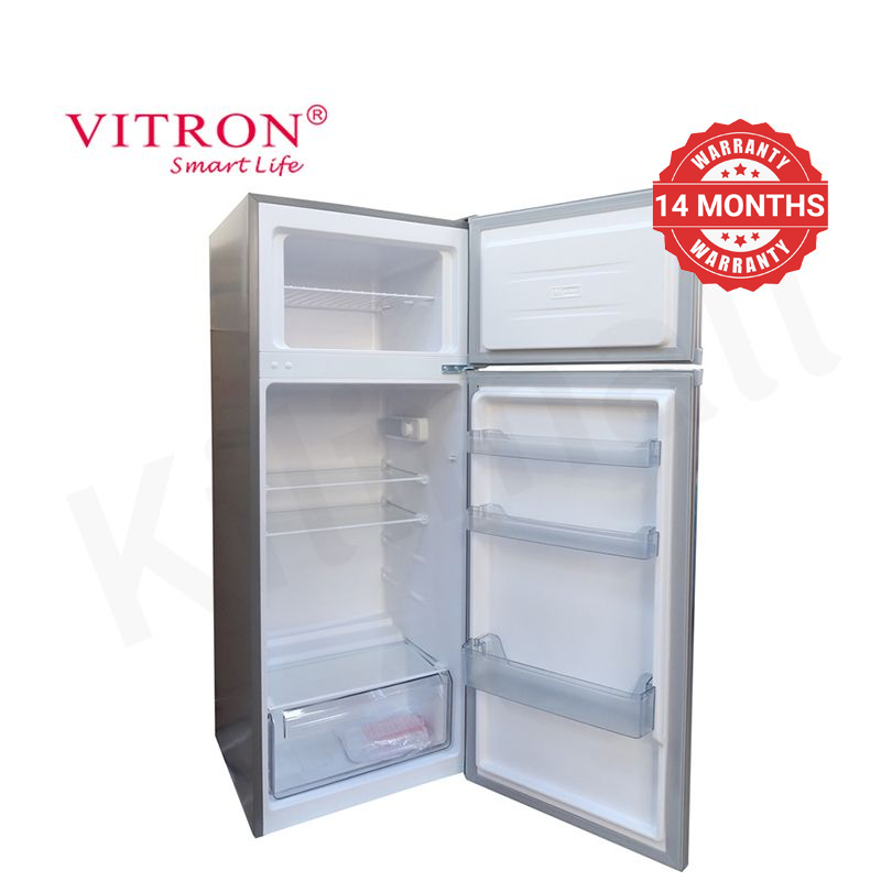 【Clearance Sale】Vitron 166L Double Doors Fridge VDR170DS Energy Saving Freezer Household Applicances Refrigerator with LED Light