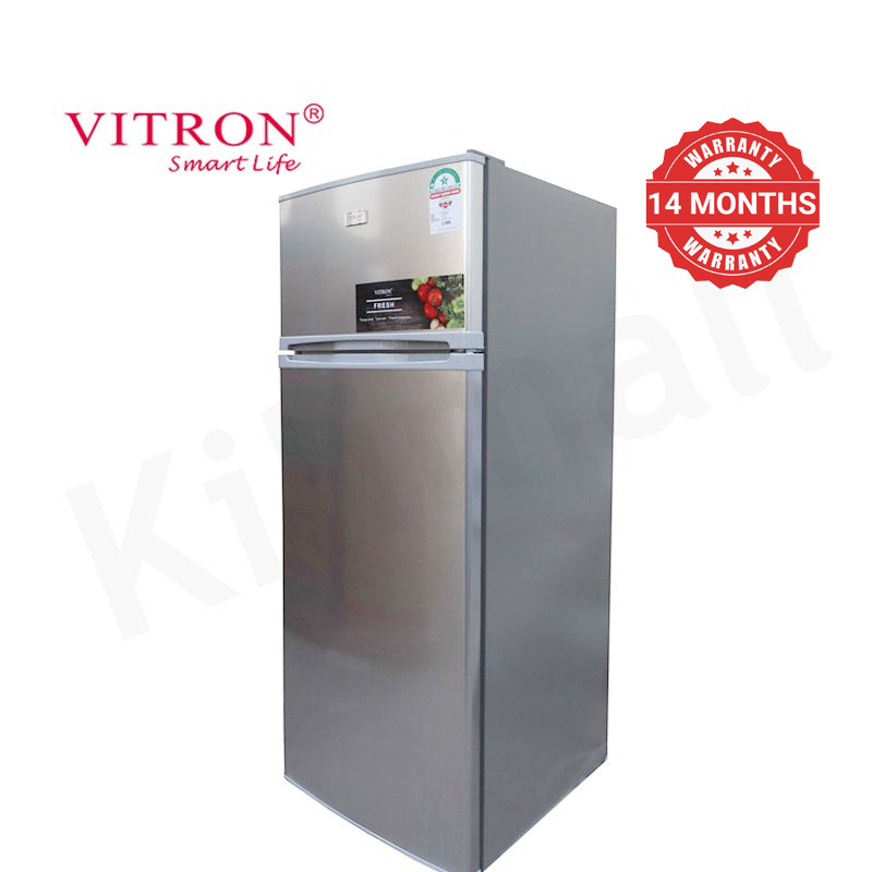 【Clearance Sale】Vitron 166L Double Doors Fridge VDR170DS Energy Saving Freezer Household Applicances Refrigerator with LED Light