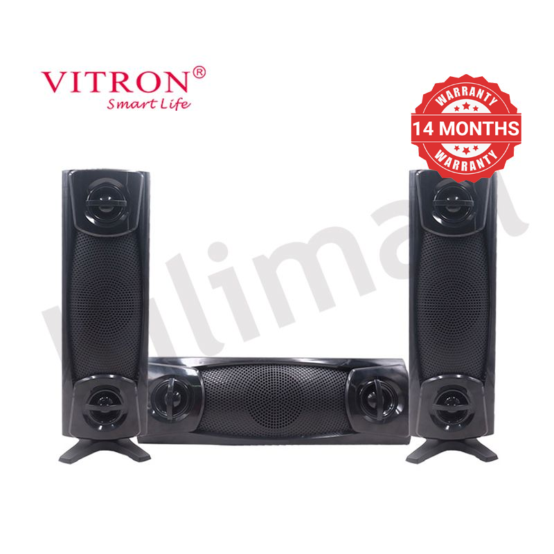 Vitron 3.1CH V641 X-Bass Home Theatre System with Remote Control BT Speaker System AC/DC Subwoofer Home Audilo System USB SD MP3 FM Radio 10000W