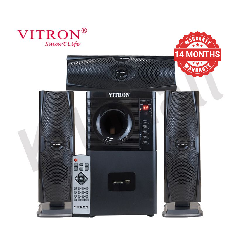 Vitron 3.1CH Multimedia X-Bass Speaker System Home Theatre System AC/DC Subwoofer Bluetooth Woofer USB/SD/FM Home Audio System with Remote Control V635