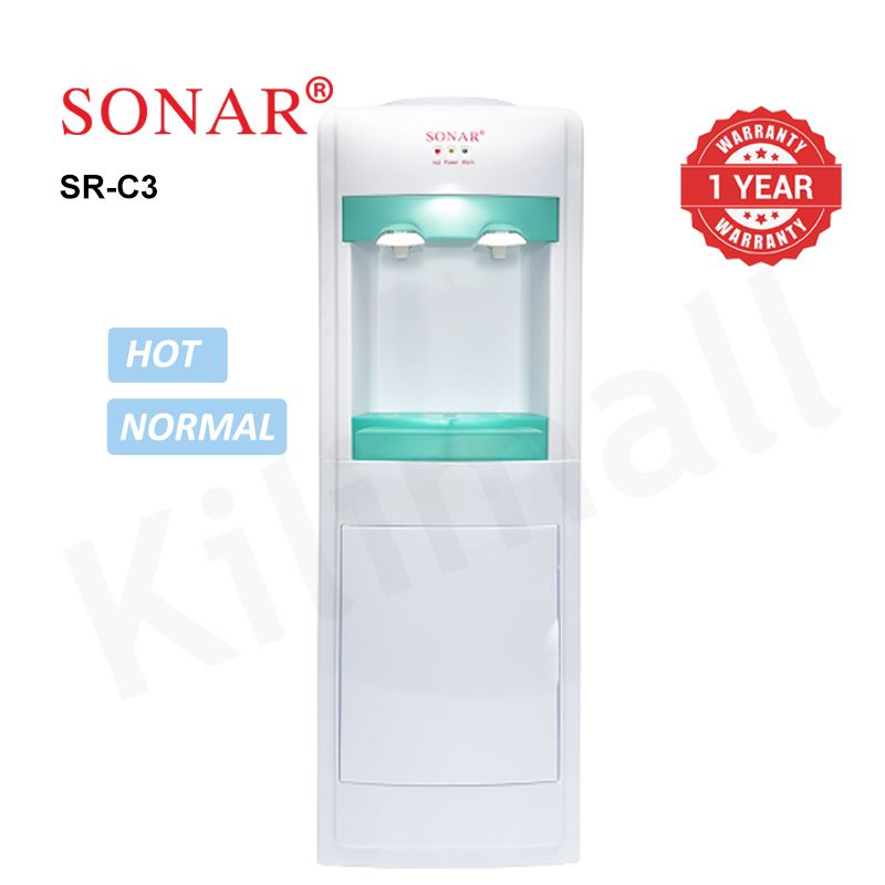 Sonar Top Loading Hot and Normal Standing Water Dispenser with Storage Cabinet Energy Saving Hot and Warm Water Dispenser SR-C3