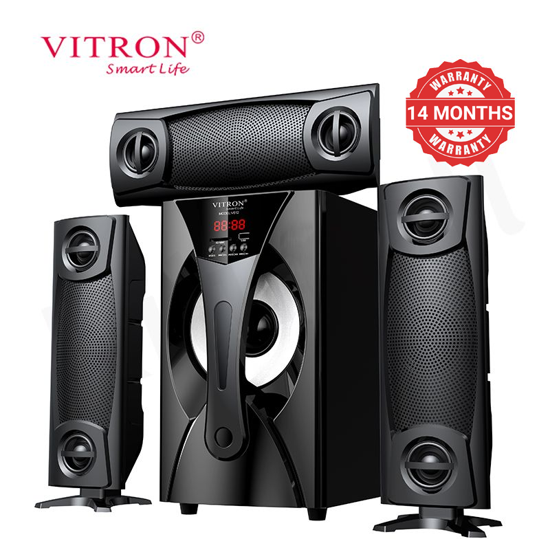 Vitron 3.1CH X-Bass Home Theatre System AC/DC Bluetooth Woofer Speaker System Subwoofer Home Audio System USB SD MP3 FM Radio 10000W V612