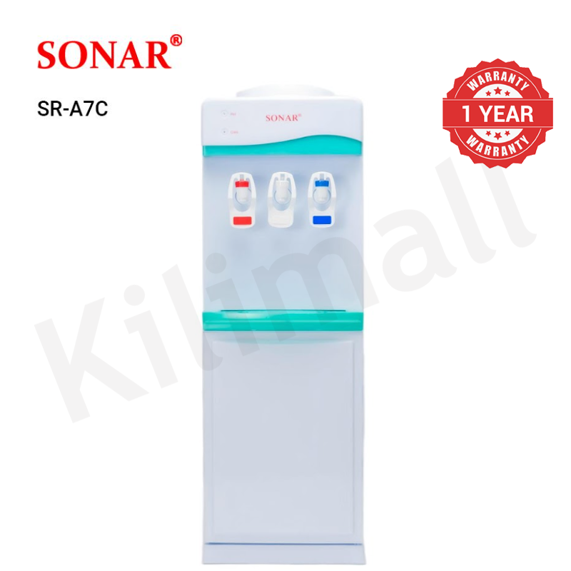 Sonar Top Loading Hot & Cold & Normal Water Dispenser Freestanding Water Cooler with Push Tap SR-A7C/SR-B7C