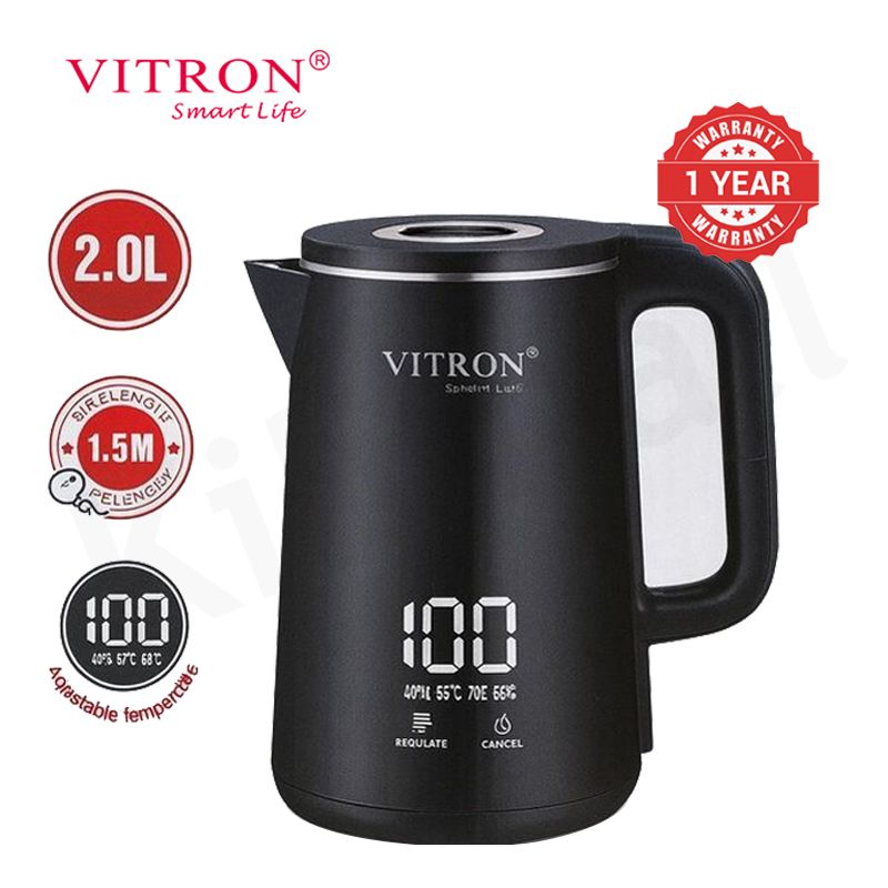 VITRON 2L 1500W Electric Kettle Heater Jug Smart Thermostatic Precise Multi-Stage Temp Control 24H Keep Warm P7
