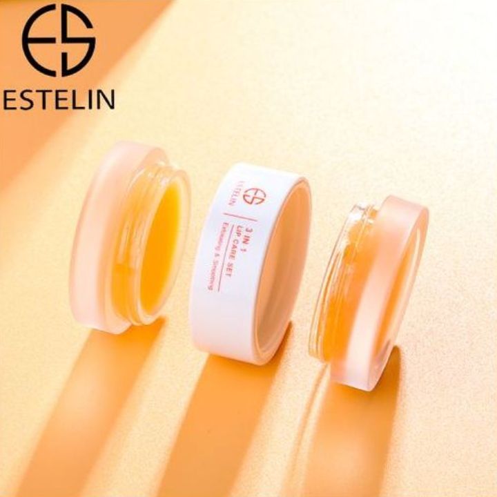 ESTELIN 3 IN 1 Vitamin C Sugar Lip Scrub Mask Balm Exfoliating Plumping Smoothening Hydrating Lips