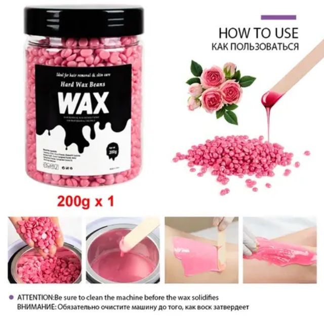 Hard Wax Beans Depilatory Hard Wax Beads Bean Waxing Bikini/ Armpit/ Arm/ Legs Hair Removal Bean -200g