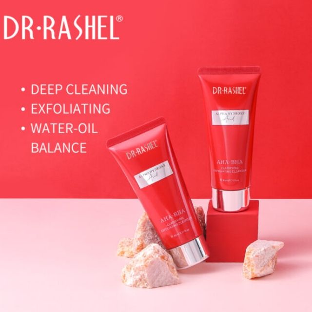 Dr. Rashel AHA BHA Clarifying Exfoliating Facial Cleanser Alpha Hydroxy Acid Unclog Pores Blemishes Acne prone face skin Care